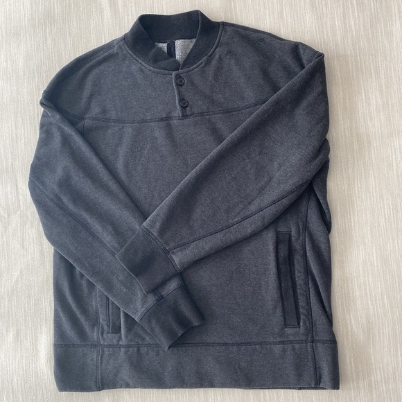 Lululemon Men’s Revolve Henley Sweatshirt Gray XL - Picture 1 of 7
